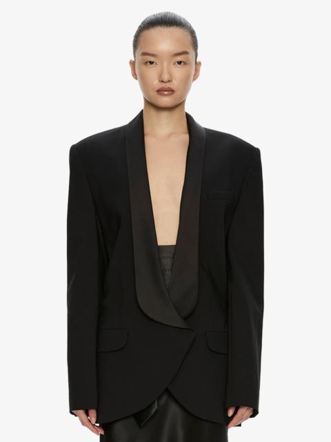 CHRISTOPHER ESBER Tuxedo Contrast Wool Blazer