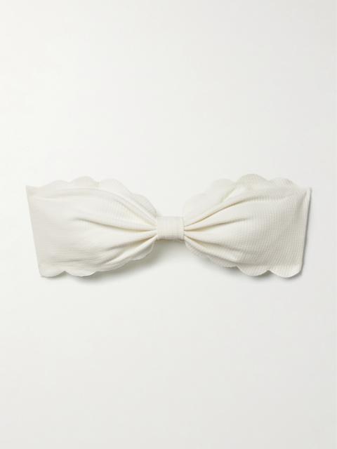 MARYSIA Antibes Recycled-seersucker Bikini Top