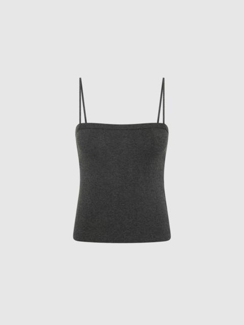 ST. AGNI Organic Cotton Square Neck Cami - Charcoal Melange