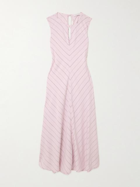 Proenza Schouler Jessi Cutout Striped Woven Midi Dress