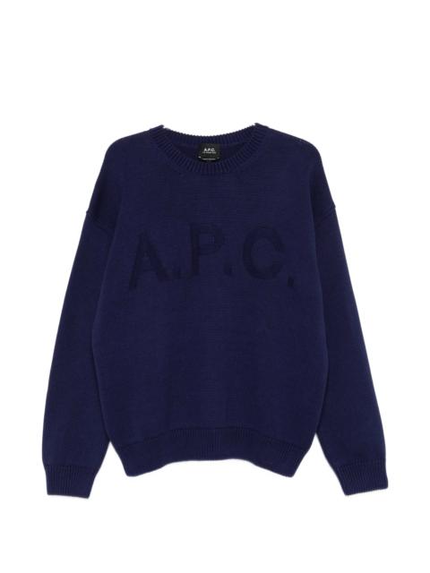 A.P.C. A.p.c. Logo-detail Crew-neck Sweater