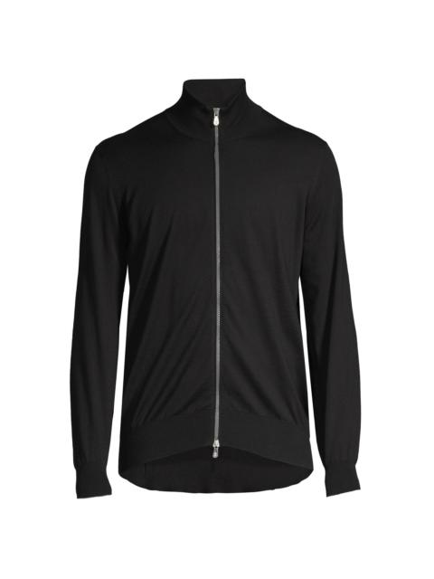 Brunello Cucinelli Men's Cotton Zip Jacket - Black