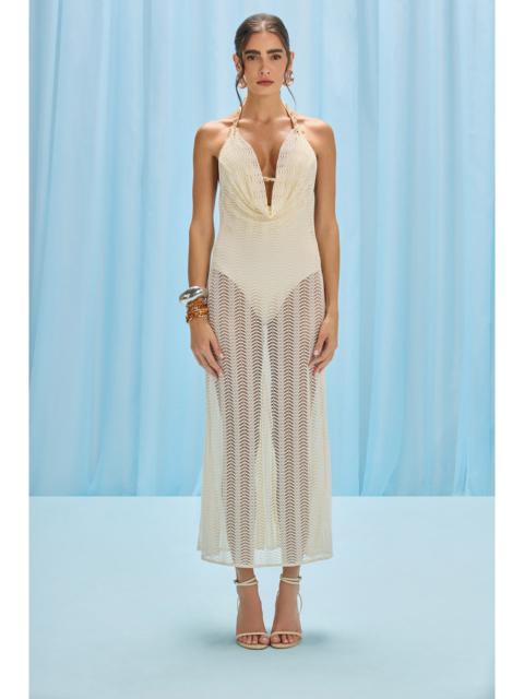PatBO WAVE MESH BEACH DRESS
