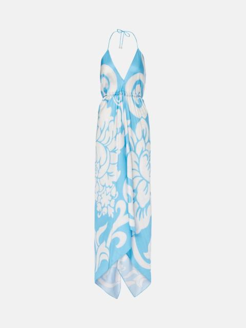 Etro Printed silk midi dress