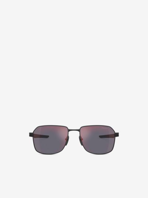 Prada PS 54WS red stripe geometric-frame sunglasses