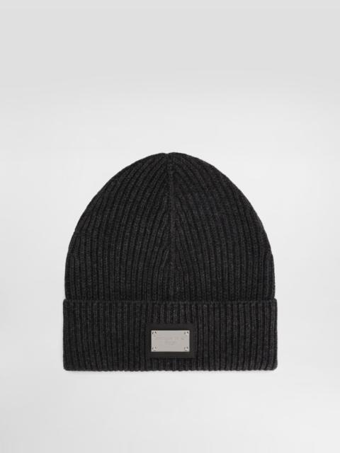 Dolce & Gabbana Cashmere and wool hat with branded tag