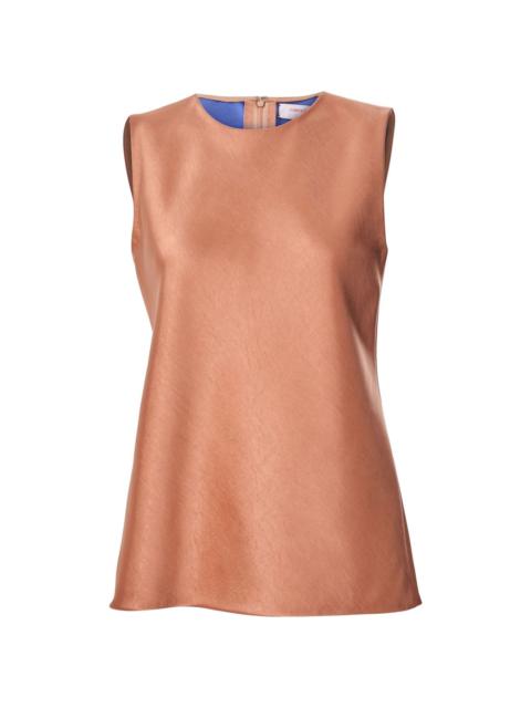 CAROLINA HERRERA crew-neck satin top