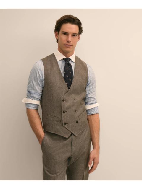 Brooks Brothers Classic Fit Wool Mini-Houndstooth 1818 Vest