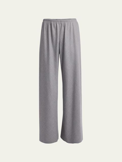 The Row Gala Wool Wide-Leg Pull-On Pants