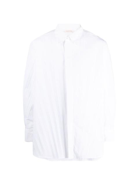 Valentino pleated long-sleeve shirt