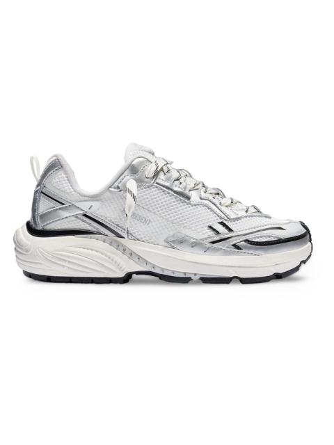 REPRESENT Men's Storm Deconstructed Torn Fashion Runner Low-Top Sneakers - Flat White Silver