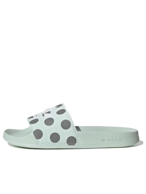 adidas (WMNS) adidas Adilette Slides 'Dash Green Polka' FU9150