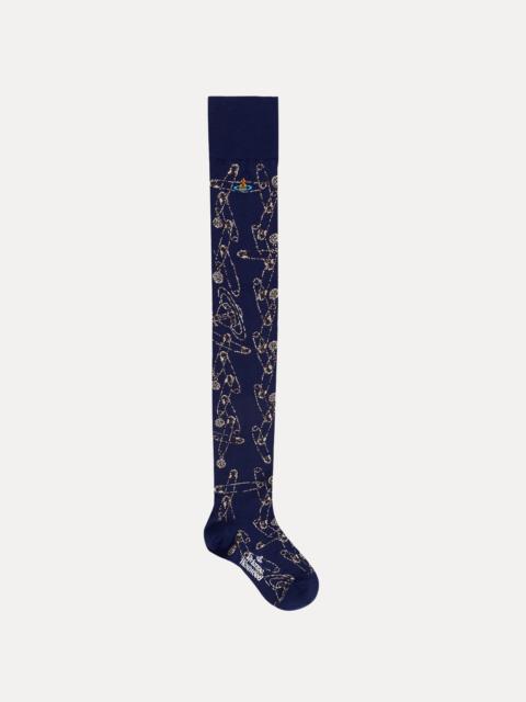 Vivienne Westwood SAFETY PIN OVER THE KNEE SOCKS