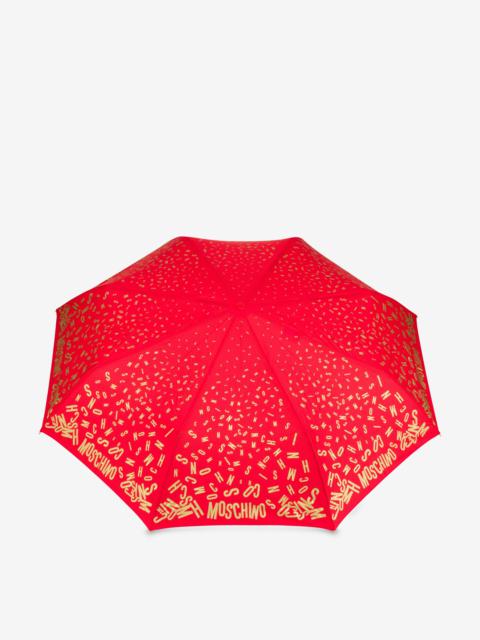 Moschino LOGO LETTERING OPEN & CLOSE UMBRELLA