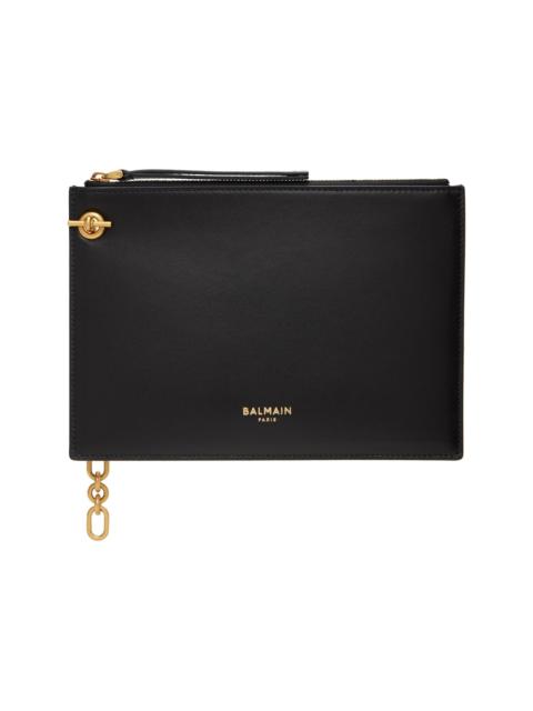 Balmain Black Pulse Zipped Pouch