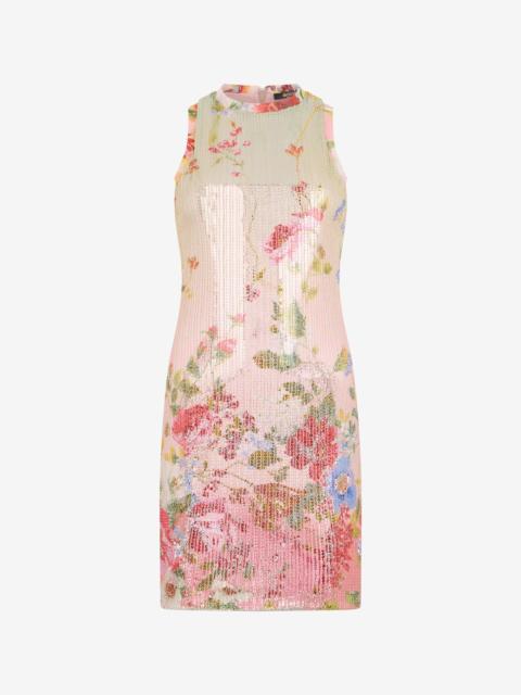 Roberto Cavalli Miami Flowers Print Mini Dress