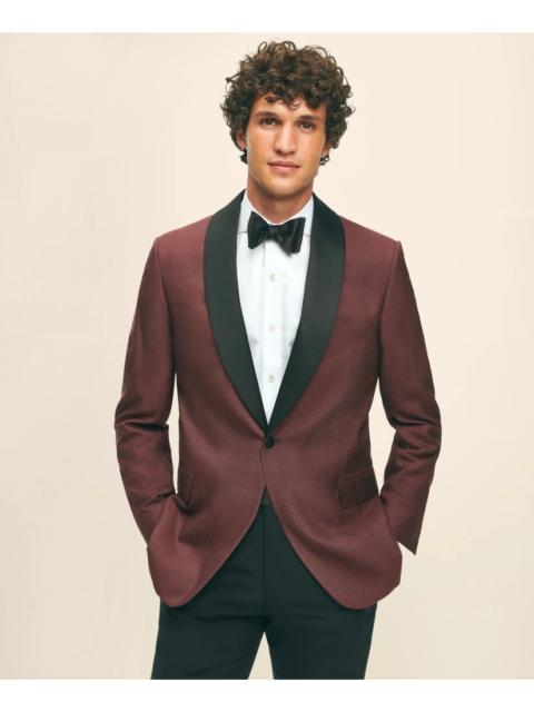 Brooks Brothers Black Fleece Satin Shawl Collar Dinner Jacket in Silk Hopsack