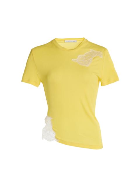 CHRISTOPHER ESBER Delphin Lace Rib Tee multi