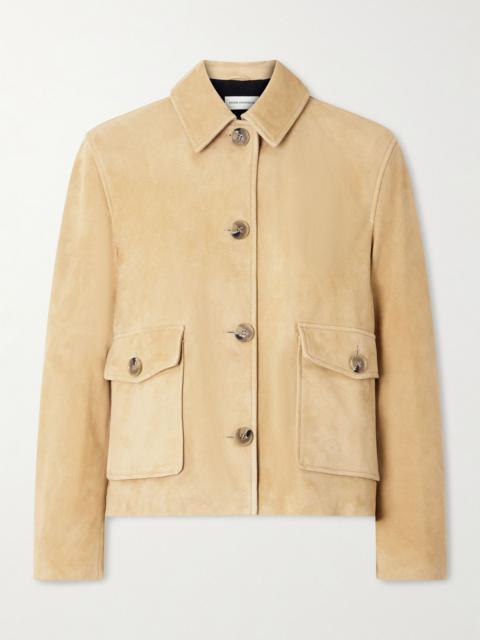 NOUR HAMMOUR Louise suede jacket Beige