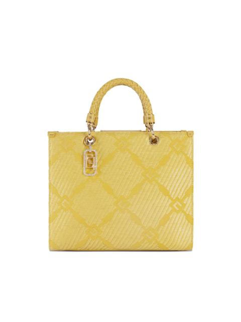 ELISABETTA FRANCHI braided-handle crystal-embellished tote bag