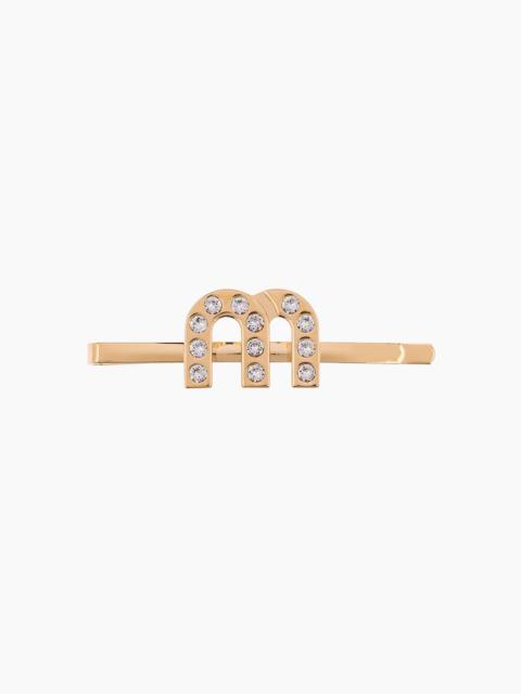 Miu Miu Plexiglas and metal hair clip