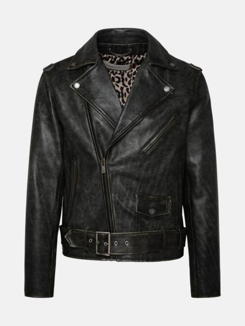 LEATHER BIKER JACKET