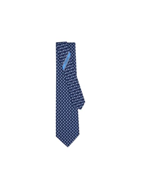 FERRAGAMO mini fish print silk tie