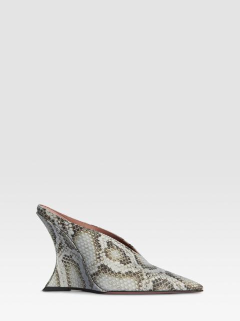 PARIS TEXAS Python-print leather mule