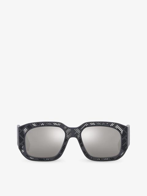 FE40113I Shadow rectangle-frame acetate sunglasses
