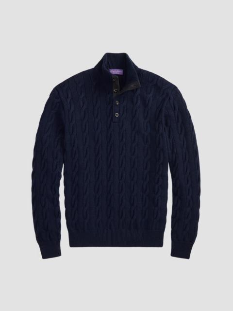Ralph Lauren Men's Cable-Knit Cashmere Sweater - Classic Chairman Navy