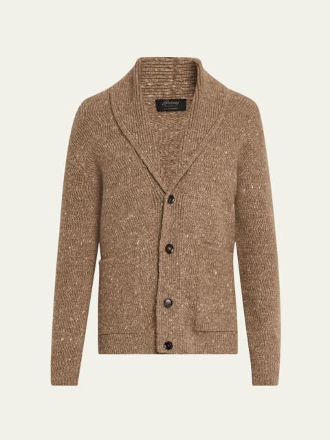 Brioni Men's Melange Wool Cardigan