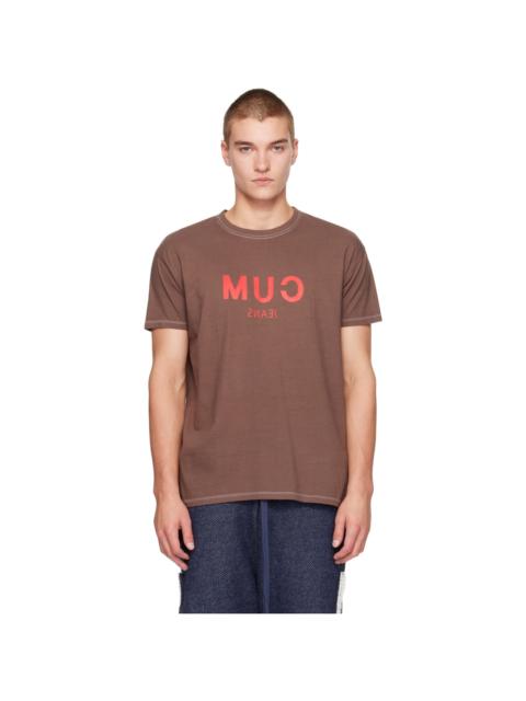 EDWARD CUMING Brown 'Cum' T-shirt