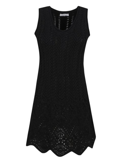 rabanne crochet-knit minidress