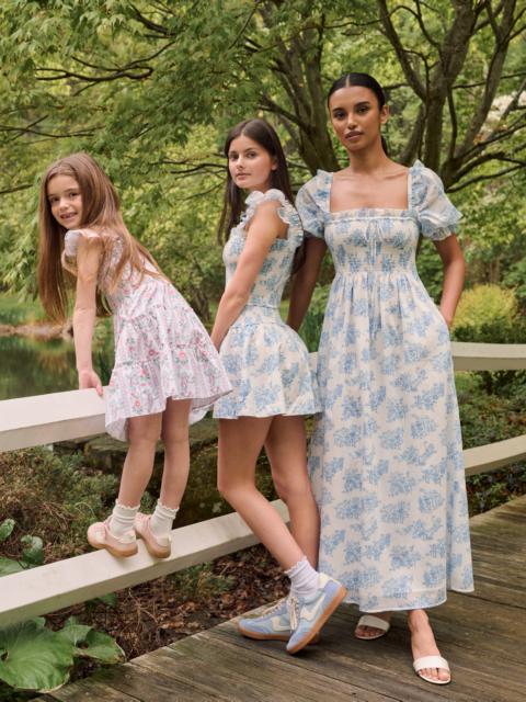 Hill House Home Roller Rabbit x Hill House Scarlett Nap Dress - Blue Sherwood Forest Monkey