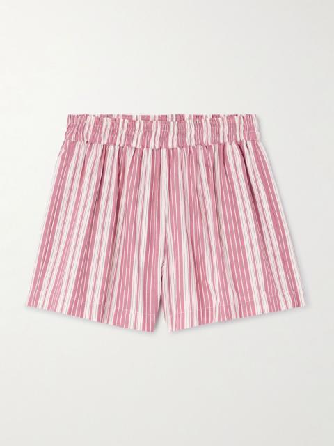 FAITHFULL Elva striped cotton shorts Pink