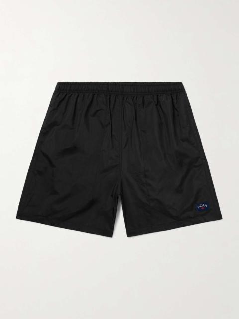 Straight-Leg Mid-Length Logo-Appliquéd Swim Shorts