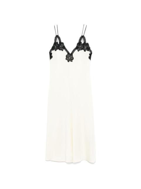 Jil Sander lace-trimmed midi dress