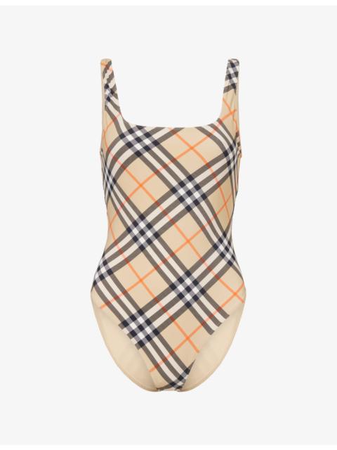 Burberry Sabina Check-Print Swimsuit
