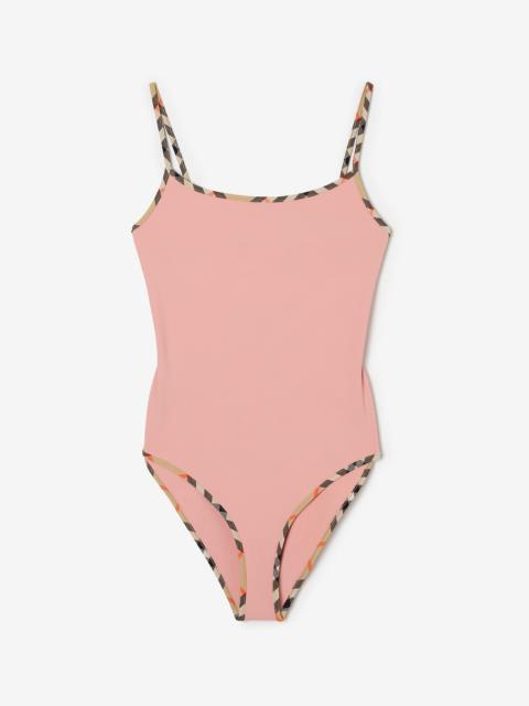 Burberry Check Trim Swimsuit