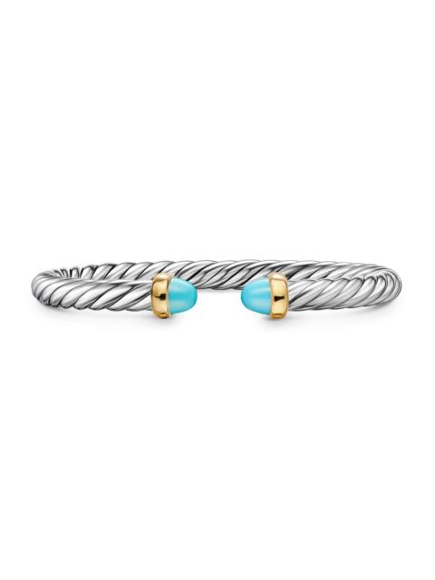 DAVID YURMAN Women's Cable Flex Bracelet in Sterling Silver - Reconstituted Turquoise