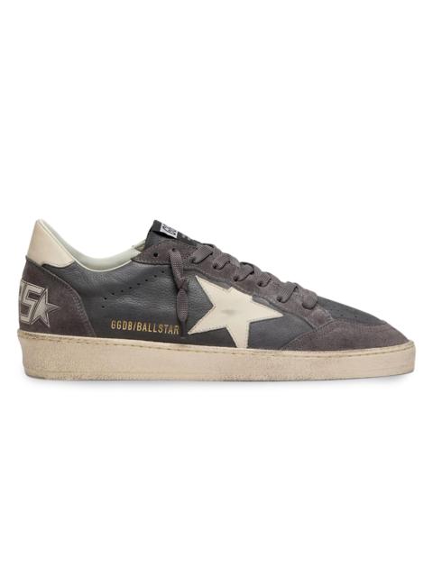 Golden Goose Men's Ballstar Leather Low-Top Sneakers - Antracite Green