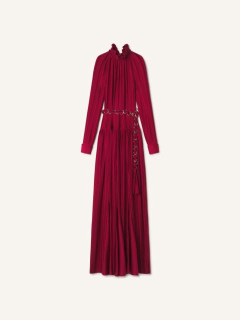Lanvin LONG PLEATED CHARMEUSE DRESS