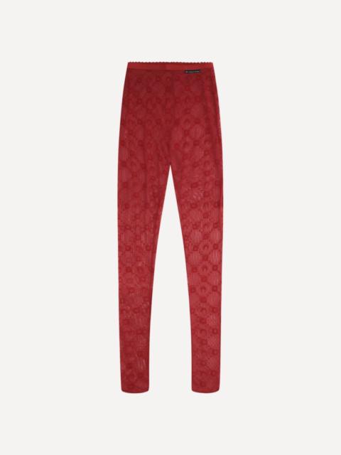 Marine Serre Recycled Mesh Flocked Tights