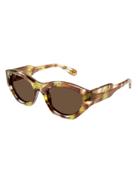 Chloé Women's Gayia/Reace 53MM Cat-Eye Sunglasses - Brown Green Havana
