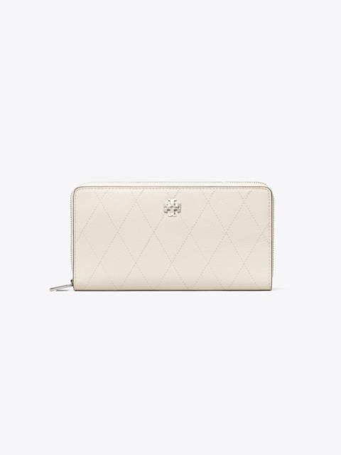 TORY BURCH Charlie Quilted Zip Continental Wallet