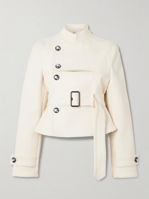 Burberry Embellished Belted Canvas Jacket