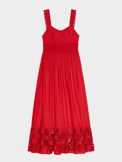 Rails Moira Embroidered Cotton Midi Dress