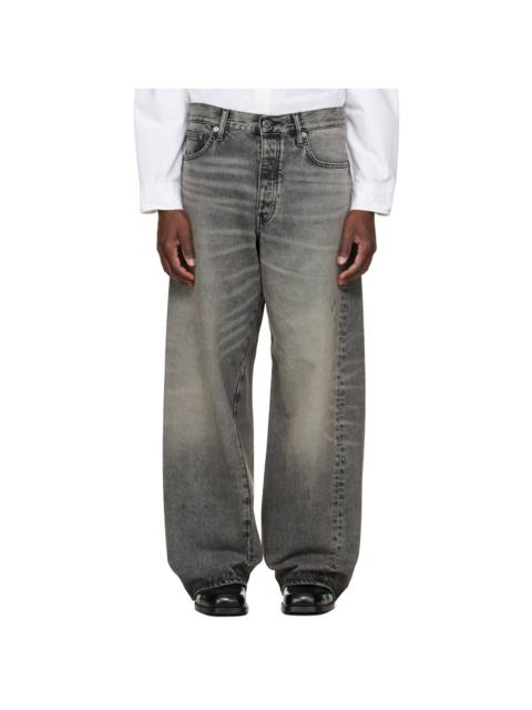 SUNFLOWER Gray Super Wide Twist Jeans
