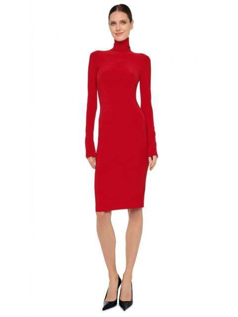 NORMA KAMALI LONG SLEEVE TURTLENECK DRESS TO KNEE
