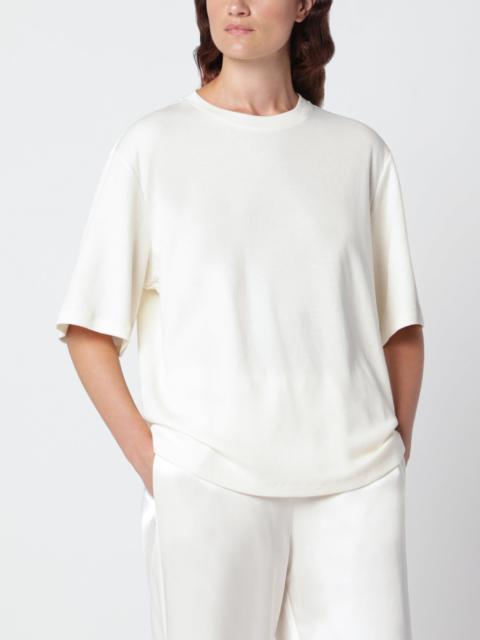 RÓHE Cream cotton and wool-blend T-shirt